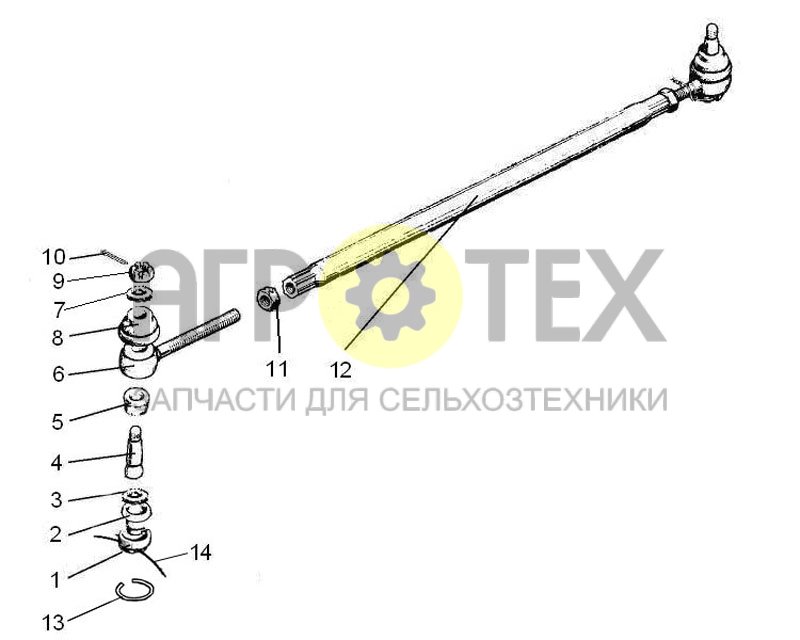 Тяга рулевая (№4 на схеме)